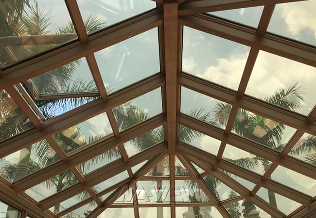Projeto favorável ao meio ambiente do Sunroom pré-fabricado do telhado de frontão 4